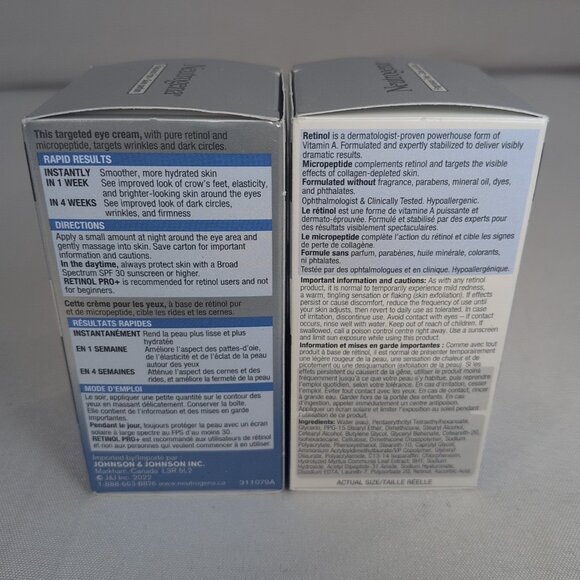 2 Pack Neutrogena Rapid Wrinkle Repair Retinol Pro+ Eye Cream 14g Dark Circles - Picture 2 of 8